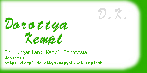 dorottya kempl business card